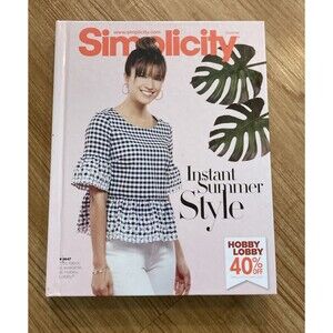Simplicity Summer 2018 HC Hobby Lobby Sewing Pattern Catalog 1804S Counter Book